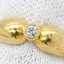ティファニー Tiffany & Co ダブル ティアドロップ イエローゴールド K18YG ダイヤモンド リング 指輪 T＆Co. 18K AU750 YG 7.5号