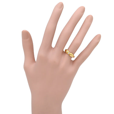 ティファニー Tiffany & Co ダブル ティアドロップ イエローゴールド K18YG ダイヤモンド リング 指輪 T＆Co. 18K AU750 YG 7.5号