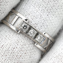 ティファニー Tiffany & Co アトラス 3Pダイヤ ホワイゴールド K18WG ダイヤモンド リング 指輪 T&Co. 18K 750 WG 3石 ダイヤモンド 10号