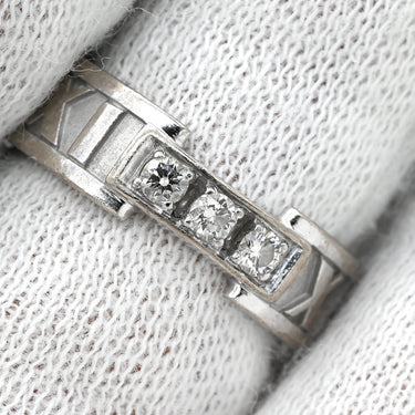 ティファニー Tiffany & Co アトラス 3Pダイヤ ホワイゴールド K18WG ダイヤモンド リング 指輪 T&Co. 18K 750 WG 3石 ダイヤモンド 10号
