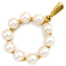 ミキモト MIKIMOTO パール 10P サークル パールホワイト×イエローゴールド K18YG パール ペンダントトップ MIKIMOTO 真珠 Au750 18K YG ネックレストップ