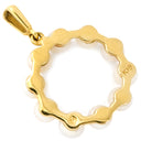 ミキモト MIKIMOTO パール 10P サークル パールホワイト×イエローゴールド K18YG パール ペンダントトップ MIKIMOTO 真珠 Au750 18K YG ネックレストップ