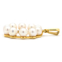 ミキモト MIKIMOTO パール 10P サークル パールホワイト×イエローゴールド K18YG パール ペンダントトップ MIKIMOTO 真珠 Au750 18K YG ネックレストップ