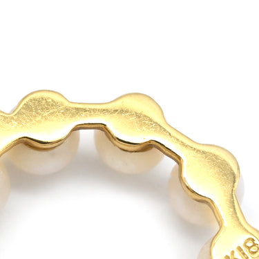 ミキモト MIKIMOTO パール 10P サークル パールホワイト×イエローゴールド K18YG パール ペンダントトップ MIKIMOTO 真珠 Au750 18K YG ネックレストップ