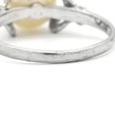 ミキモト MIKIMOTO パール ダイヤ デザインリング パールホワイト×ホワイトゴールド K14WG パール リング 指輪 TASAKI 真珠 1P 1粒 14K 14金 Au585 WG 11.5号