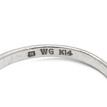 ミキモト MIKIMOTO パール ダイヤ デザインリング パールホワイト×ホワイトゴールド K14WG パール リング 指輪 TASAKI 真珠 1P 1粒 14K 14金 Au585 WG 11.5号