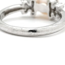 タサキ TASAKI パール ダイヤリング パールホワイト×プラチナシルバー Pt900 パール ダイヤモンド リング 指輪 TASAKI 真珠 1粒 プラチナ900 10号