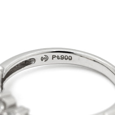 タサキ TASAKI パール ダイヤリング パールホワイト×プラチナシルバー Pt900 パール ダイヤモンド リング 指輪 TASAKI 真珠 1粒 プラチナ900 10号