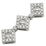 タサキ TASAKI ダイヤ 3連 ホワイトゴールド K18WG ダイヤモンド ペンダントトップ TASAKI Au750 18K WG ネックレストップ スクエア 2WAY