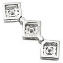 タサキ TASAKI ダイヤ 3連 ホワイトゴールド K18WG ダイヤモンド ペンダントトップ TASAKI Au750 18K WG ネックレストップ スクエア 2WAY