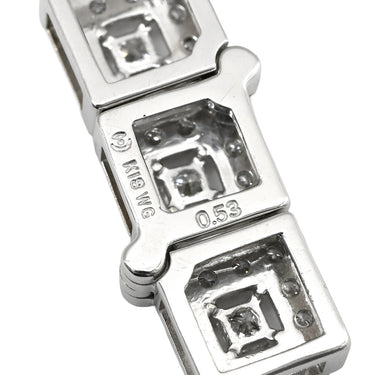 タサキ TASAKI ダイヤ 3連 ホワイトゴールド K18WG ダイヤモンド ペンダントトップ TASAKI Au750 18K WG ネックレストップ スクエア 2WAY
