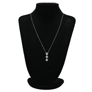 タサキ TASAKI ダイヤ 3連 ホワイトゴールド K18WG ダイヤモンド ペンダントトップ TASAKI Au750 18K WG ネックレストップ スクエア 2WAY