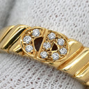 クリスチャン・ディオール Christian Dior CDロゴ ダイヤリング イエローゴールド K18YG ダイヤモンド リング 指輪 Au750 K18 10.5号
