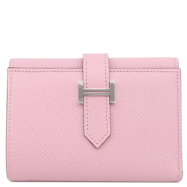 エルメス HERMES ベアン コンビネ モーヴシルベストル ヴォーエプソン 三つ折り財布 シルバー金具 新品 未使用 2025年製