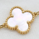 ヴァンクリーフアーペル Van Cleef & Arpels ヴィンテージアルハンブラ ブレスレット VCARA41800 パールホワイト×イエローゴールド K18YG マザーオブ パール ブレスレット 白 750 YG 5モチーフ