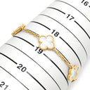 ヴァンクリーフアーペル Van Cleef & Arpels ヴィンテージアルハンブラ ブレスレット VCARA41800 パールホワイト×イエローゴールド K18YG マザーオブ パール ブレスレット 白 750 YG 5モチーフ