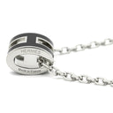 エルメス HERMES ポップアッシュ ミニ ペンダント ブラック×シルバー メタル ラッカー ネックレス 新品 未使用 Hモチーフ
