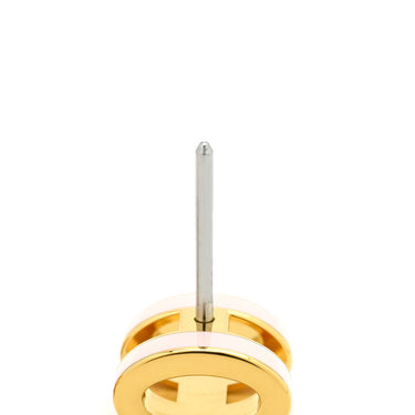 エルメス HERMES ポップアッシュ Hピアス ミニ ローズドラジェ×ゴールド GP エナメル ピアス PG金具 Hモチーフ RG PG ピンク