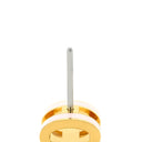 エルメス HERMES ポップアッシュ Hピアス ミニ ローズドラジェ×ゴールド GP エナメル ピアス PG金具 Hモチーフ RG PG ピンク