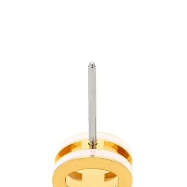 エルメス HERMES ポップアッシュ Hピアス ミニ ローズドラジェ×ゴールド GP エナメル ピアス PG金具 Hモチーフ RG PG ピンク