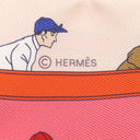 エルメス HERMES ツイリー H061144S ローズペール×ルージュ×ブルー シルク スカーフ 新品 未使用 【TURF LES COURSES/競馬】