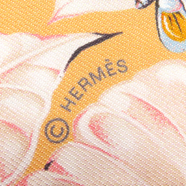 エルメス HERMES ツイリー アプリコット×クレーム×マルチカラー シルク スカーフ 新品 未使用 【Equateur/赤道直下】