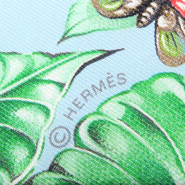 エルメス HERMES ツイリー H061798S ブルーシエル×ヴェール×オレンジ シルク スカーフ 新品 未使用 【Equateur/赤道直下】