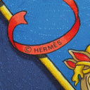 エルメス HERMES カレ90 ブルー×マルチカラー シルク スカーフ 【LUNA PARK/遊園地】 タグなし