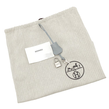 エルメス HERMES バーキン25 セリエ 外縫い ブルーグラシエ ヴォーエプソン ハンドバッグ シルバー金具 ブルーグレー 2024年製