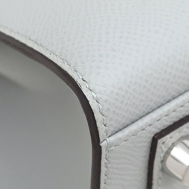 エルメス HERMES バーキン25 セリエ 外縫い ブルーグラシエ ヴォーエプソン ハンドバッグ シルバー金具 ブルーグレー 2024年製