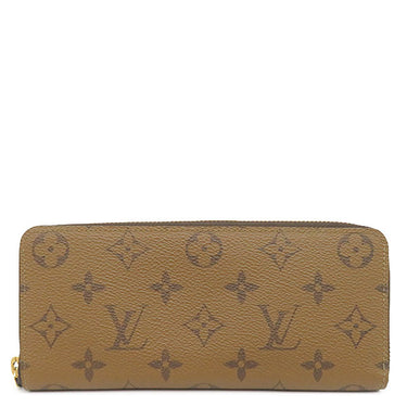 ルイヴィトン LOUIS VUITTON ポルトフォイユ クレマンス M82336 モノグラムリバース レザー モノグラムリバースキャンバス 長財布 ゴールド金具 ラウンドジップ