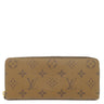 ルイヴィトン LOUIS VUITTON ポルトフォイユ クレマンス M82336 モノグラムリバース レザー モノグラムリバースキャンバス 長財布 ゴールド金具 ラウンドジップ