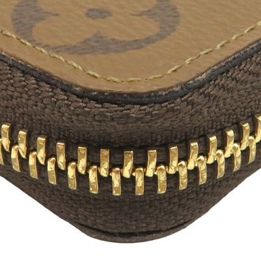 ルイヴィトン LOUIS VUITTON ポルトフォイユ クレマンス M82336 モノグラムリバース レザー モノグラムリバースキャンバス 長財布 ゴールド金具 ラウンドジップ
