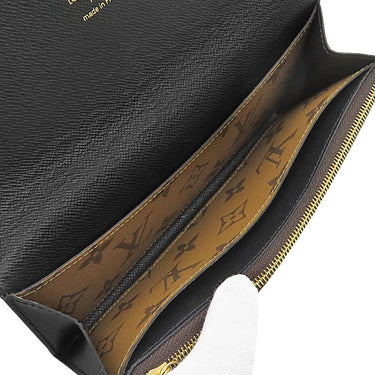 ルイヴィトン LOUIS VUITTON ポルトフォイユ エミリー M82157 モノグラムリバース モノグラムキャンバス モノグラムリバースキャンバス 長財布 ゴールド金具 茶 2つ折り