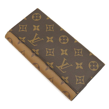ルイヴィトン LOUIS VUITTON ポルトフォイユ エミリー M82157 モノグラムリバース モノグラムキャンバス モノグラムリバースキャンバス 長財布 ゴールド金具 茶 2つ折り
