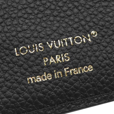 ルイヴィトン LOUIS VUITTON ポルトフォイユ クレア M29202 ノワール モノグラムアンプラント 二つ折り財布 ゴールド金具 黒 コンパクト