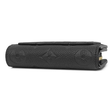 ルイヴィトン LOUIS VUITTON ポルトフォイユ クレア M29202 ノワール モノグラムアンプラント 二つ折り財布 ゴールド金具 黒 コンパクト