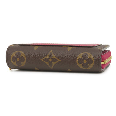 ルイヴィトン LOUIS VUITTON ポルトフォイユ ルー M82377 フューシャ モノグラムキャンバス 二つ折り財布 ゴールド金具 ミニ財布 ピンク