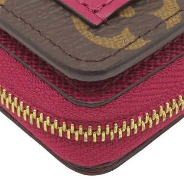 ルイヴィトン LOUIS VUITTON ポルトフォイユ ルー M82377 フューシャ モノグラムキャンバス 二つ折り財布 ゴールド金具 ミニ財布 ピンク