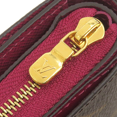 ルイヴィトン LOUIS VUITTON ポルトフォイユ ルー M82377 フューシャ モノグラムキャンバス 二つ折り財布 ゴールド金具 ミニ財布 ピンク