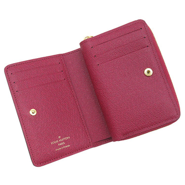 ルイヴィトン LOUIS VUITTON ポルトフォイユ ルー M82377 フューシャ モノグラムキャンバス 二つ折り財布 ゴールド金具 ミニ財布 ピンク