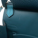 エルメス HERMES ジプシエール 28 エクラ コバルト×ブルーイズミール トリヨンクレマンス ショルダーバッグ シルバー金具 青 水色