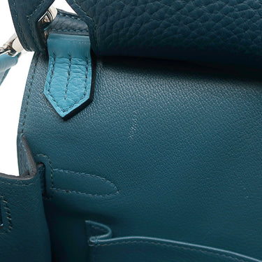 エルメス HERMES ジプシエール 28 エクラ コバルト×ブルーイズミール トリヨンクレマンス ショルダーバッグ シルバー金具 青 水色