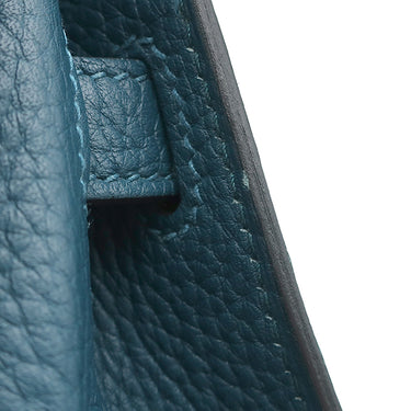 エルメス HERMES ジプシエール 28 エクラ コバルト×ブルーイズミール トリヨンクレマンス ショルダーバッグ シルバー金具 青 水色