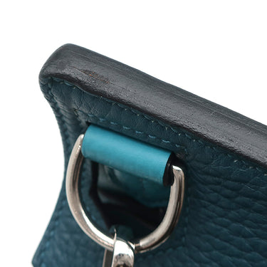 エルメス HERMES ジプシエール 28 エクラ コバルト×ブルーイズミール トリヨンクレマンス ショルダーバッグ シルバー金具 青 水色