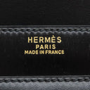 エルメス HERMES コルドリエール ブラック ボックスカーフ ハンドバッグ ゴールド金具 黒 ヴィンテージ