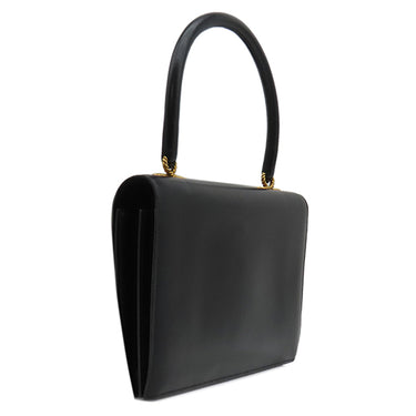 エルメス HERMES コルドリエール ブラック ボックスカーフ ハンドバッグ ゴールド金具 黒 ヴィンテージ