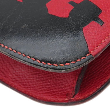 エルメス HERMES サックアマリス レッド×イエロー×ブラック クシュベル ショルダーバッグ ゴールド金具 トランペット ヴィンテージ