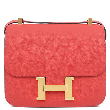 エルメス HERMES コンスタンス3 24 ヴェルソ ルージュトマト×ブラック ヴォーエプソン ショルダーバッグ ゴールド金具 赤 黒 【PO品】
