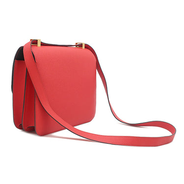 エルメス HERMES コンスタンス3 24 ヴェルソ ルージュトマト×ブラック ヴォーエプソン ショルダーバッグ ゴールド金具 赤 黒 【PO品】
